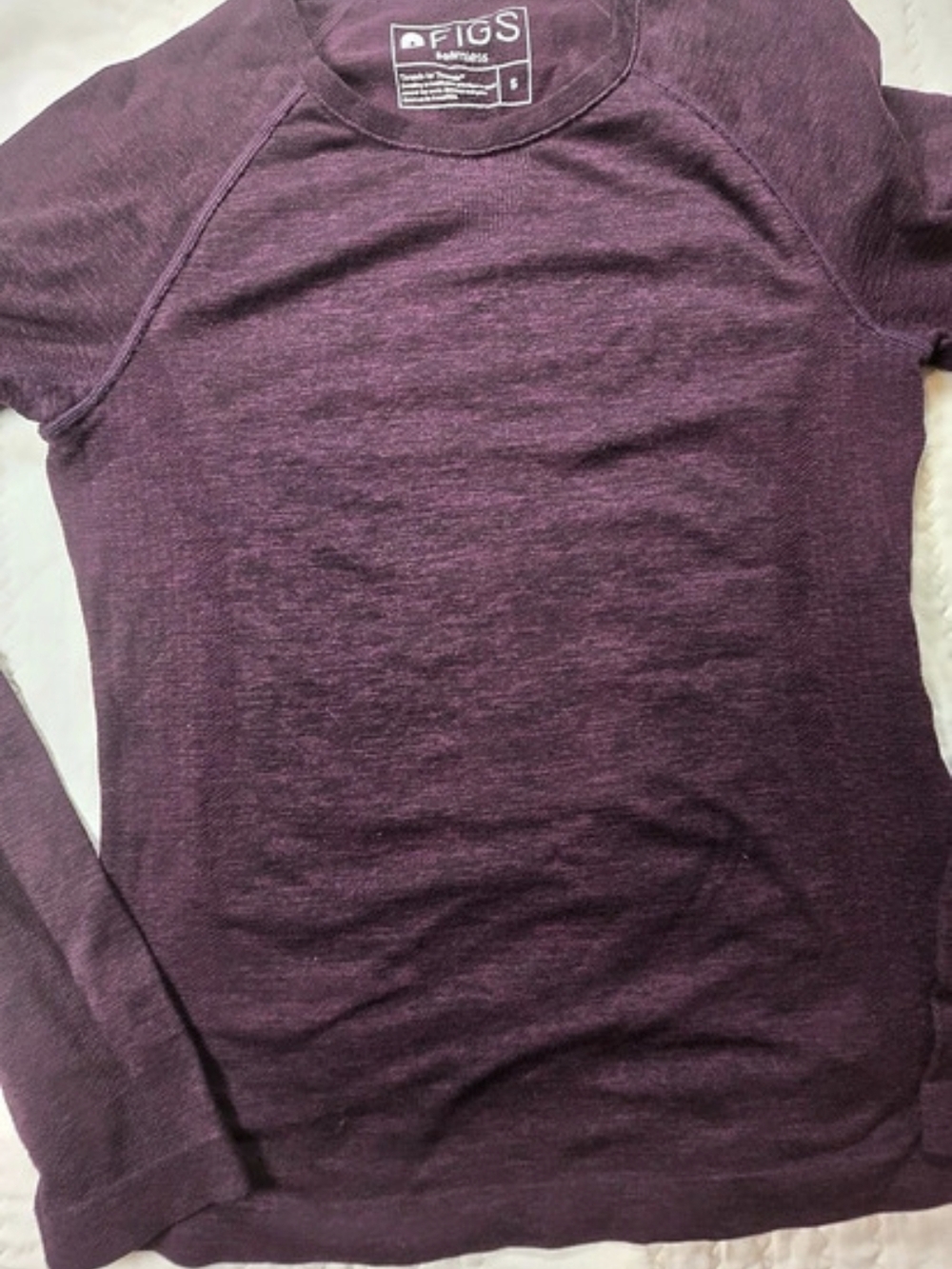 Figs Long Sleeve Shirt in Purple Size Small
